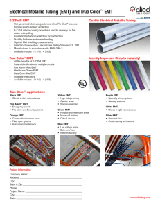 Electrical Metallic Tubing (EMT) and True Color™ EMT