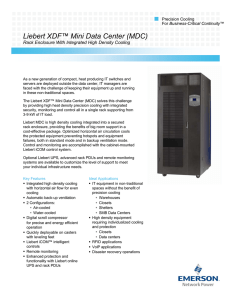 Liebert XDF™ Mini Data Center (MDC)