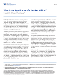 What is the Significance of a Part Per Million?1 - EDIS