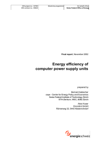 Energy efficiency of computer power supply units