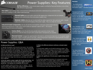 Power Supplies: Key Features