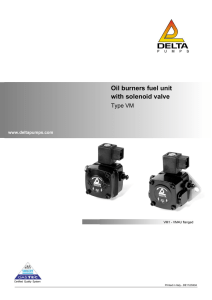 Oil burners fuel unit with solenoid valve