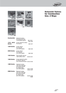 Solenoid Valves For Combustion Use. 2 Ways