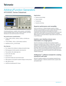 AFG3000C Arbitrary/Function Generator Datasheet