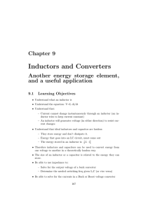 Chapter 9 Inductors and Switching Converters