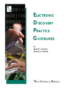 ELECTRONIC DISCOVERY PRACTICE GUIDELINES