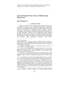 Accounting for the Costs of Electronic Discovery