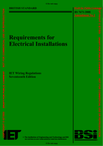 Requirements for Electrical Installations