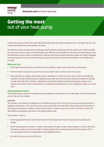 Getting the most out of your heat pump