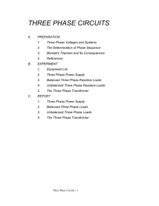 THREE PHASE CIRCUITS. 1