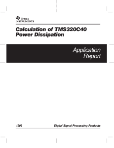 calculation of tms320c40 power dissipation