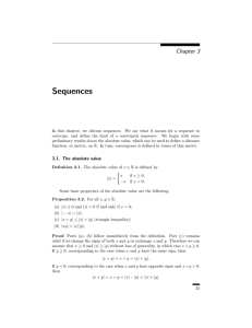 Sequences - UC Davis Mathematics