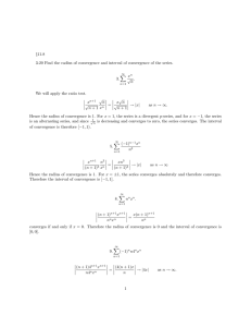 §11.8 3-20 Find the radius of convergence and interval of