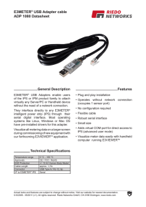 E3METER® USB Adapter cable ADP 1080 Datasheet