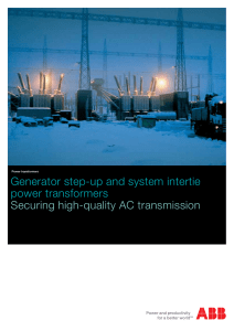 Generator step-up and system intertie power transformers