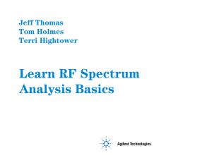 Learn RF Spectrum Analysis Basics