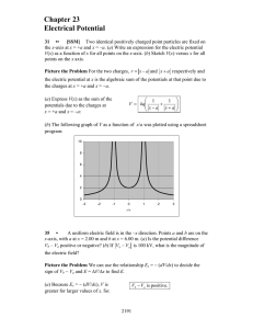 Chapter 23 Electrical Potential