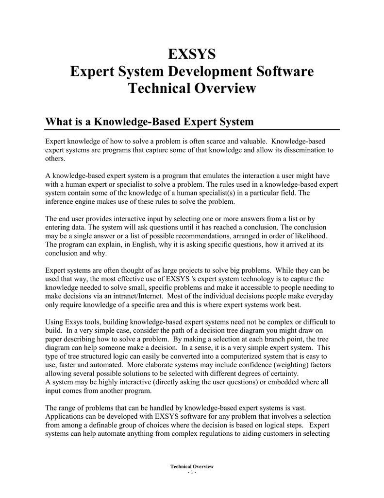 What is an Expert System?