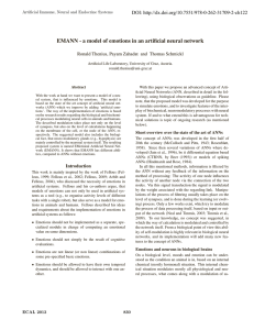 a model of emotions in an artificial neural network