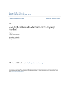 Can Artificial Neural Networks Learn Language Models?