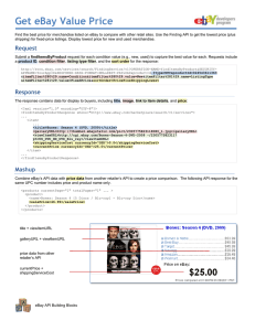 Get eBay Value Price - eBay Developers Program