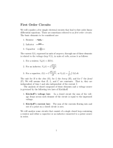 First Order Circuits