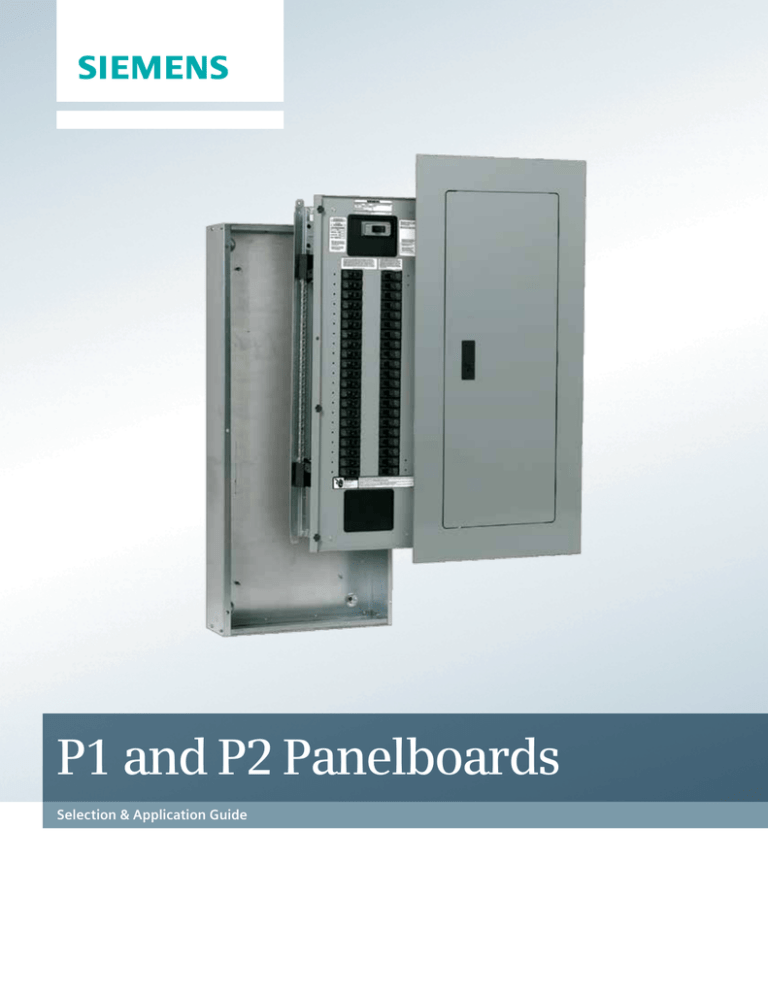 P1/P2/P3 Panelboard For Use With NEW Siemens 12-1110-01 Circuit Directory Card 