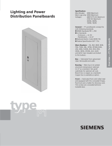 Lighting and Power Distribution Panelboards