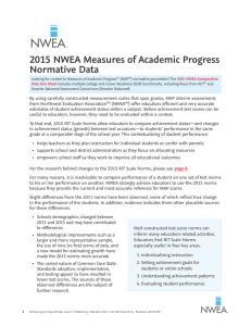 2015 NWEA Measures of Academic Progress Normative Data