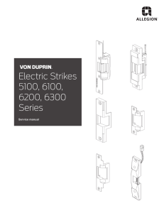 Electric Strikes 5100, 6100, 6200, 6300 Series