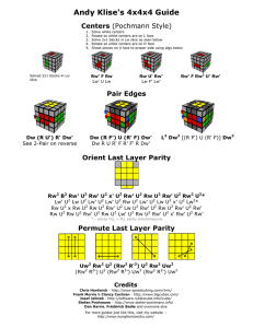 Andy Klise`s 4x4x4 Guide - Andy Klise`s Rubik`s Cube Guides