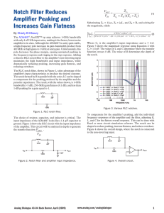 Notch Filter Reduces Amplifier Peaking and Increases Gain Flatness