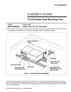 Installer`s Guide Full Perimeter Roof Mounting Curb