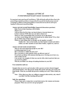 Summary of the VISCAT (Verbal Informed Sexual Consent