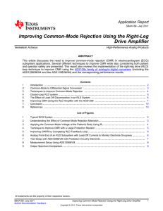 Improving Common-Mode Rejection Using the