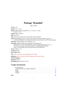 Package `R.matlab`