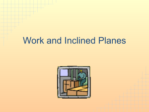 Work and Inclined Planes