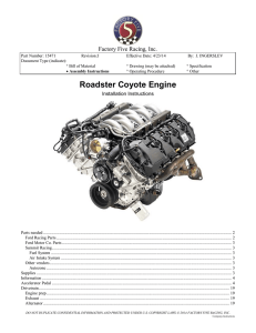 Roadster Coyote Engine