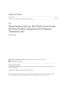 Mixed Motives Mix-Up: The Ninth Circuit Evades the Direct Evidence