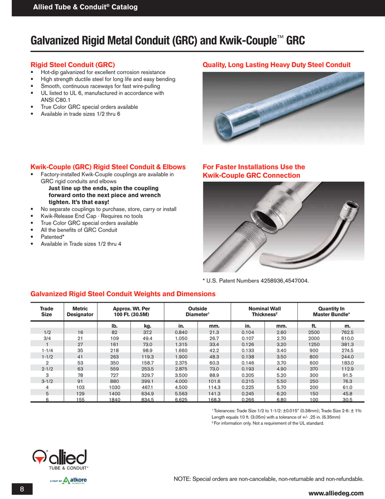 Rgs Conduit Dimensions Discounts Sales Www pinnaxis