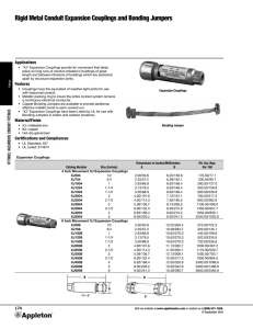 Rigid Metal Conduit Expansion Couplings and Bonding Jumpers