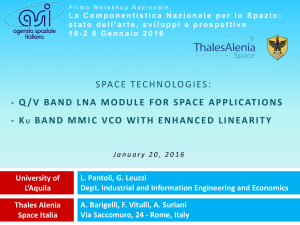 SPACE TECHNOLOGIES: - Q/V BAND LNA MODULE FOR SPACE