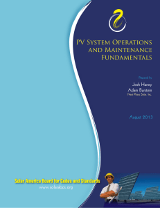 PV System Operations and Maintenance Fundamentals