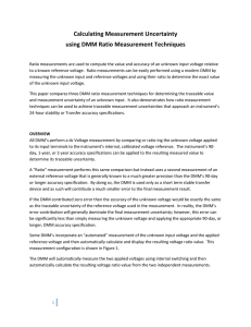 Calculating Measurement Uncertainty using DMM Ratio