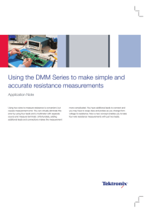 Using the DMM Series to make simple and accurate resistance