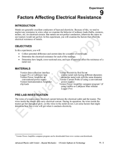 Factors Affecting Electrical Resistance