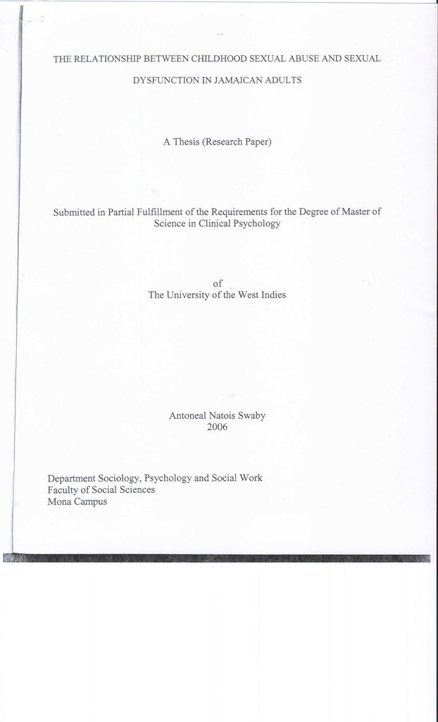 Master thesis submitted in partial fulfillment of the requirements