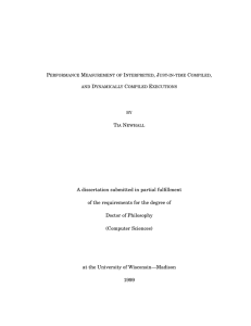 A dissertation submitted in partial fulfillment of the requirements for