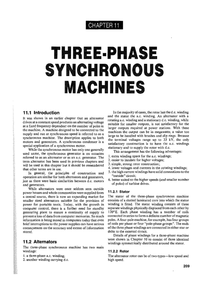 Synchronous Machine Uses