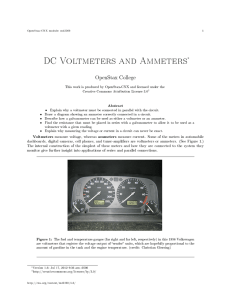 DC Voltmeters and Ammeters